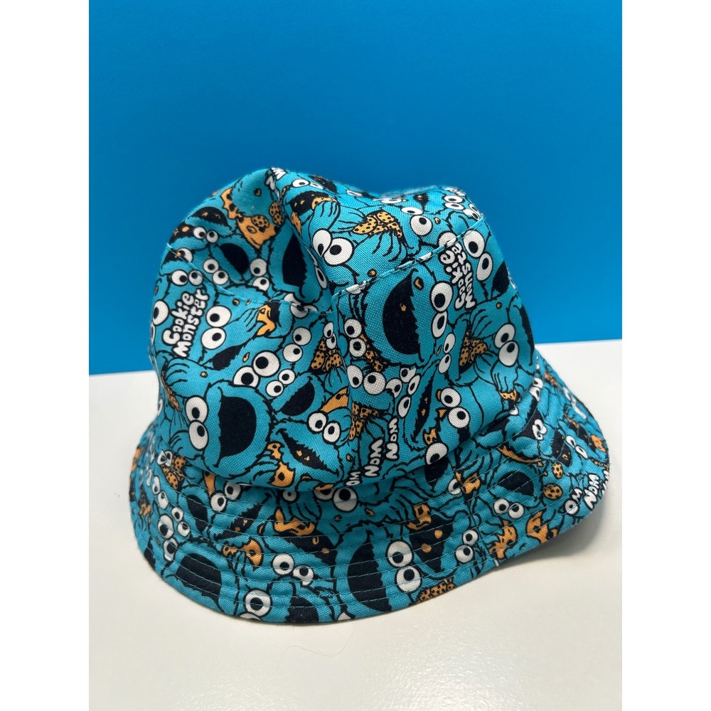 Sesame Street Cookie Monster Blue All Over Print Cotton Bucket Hat Sun Hat